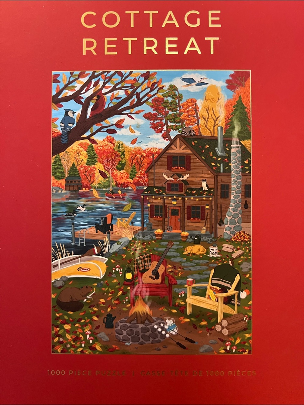 Hobbry Cottage Retreat 1000 Piece Jigsaw Puzzle Fall Autumn NEW Sealed
